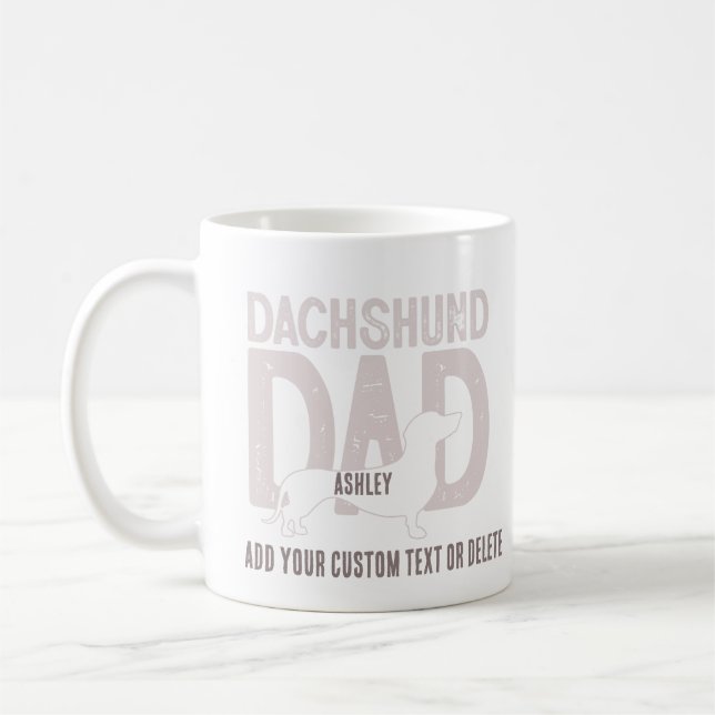Dachshund Dad Dog Dad Gift Coffee Mug (Left)