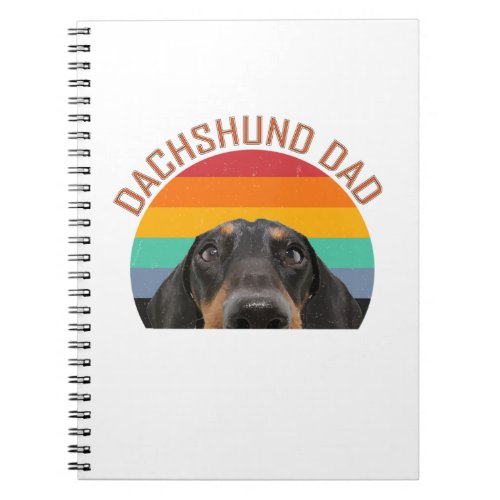 Dachshund Dad Doxie Wiener Dog Mama Mother Funny W Notebook