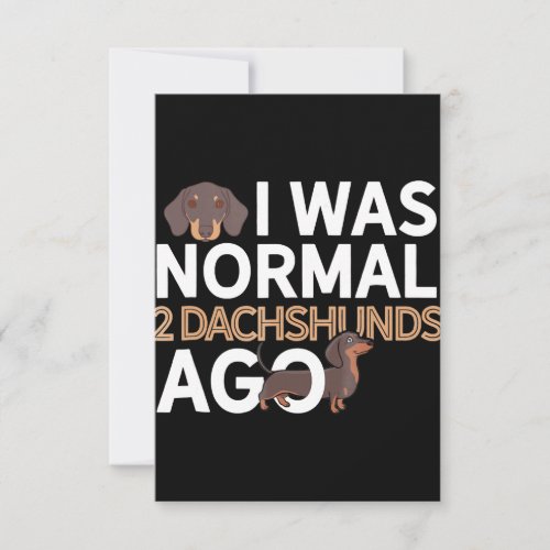 Dachshund Dad  Funny Wiener Dog Lover Doxie Thank You Card