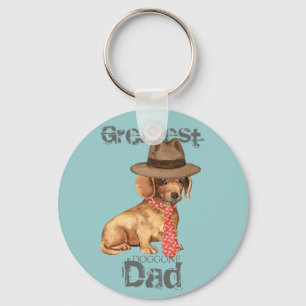 Dachshund Dad Keychain