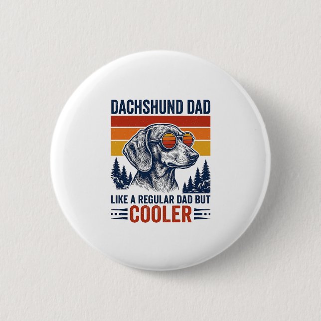 Dachshund Dad Like a Regular Dad But Cooler Shirt_ Button (Front)