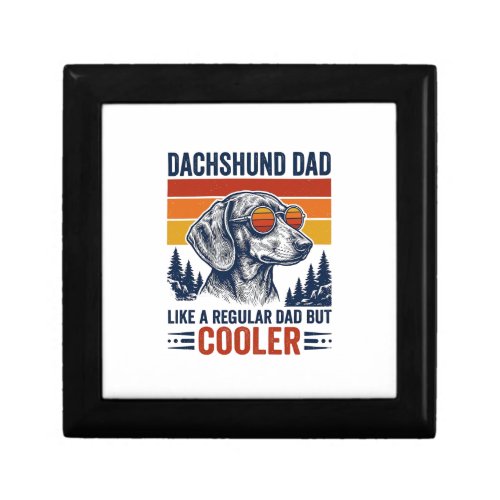 Dachshund Dad Like a Regular Dad But Cooler Shirt_ Gift Box