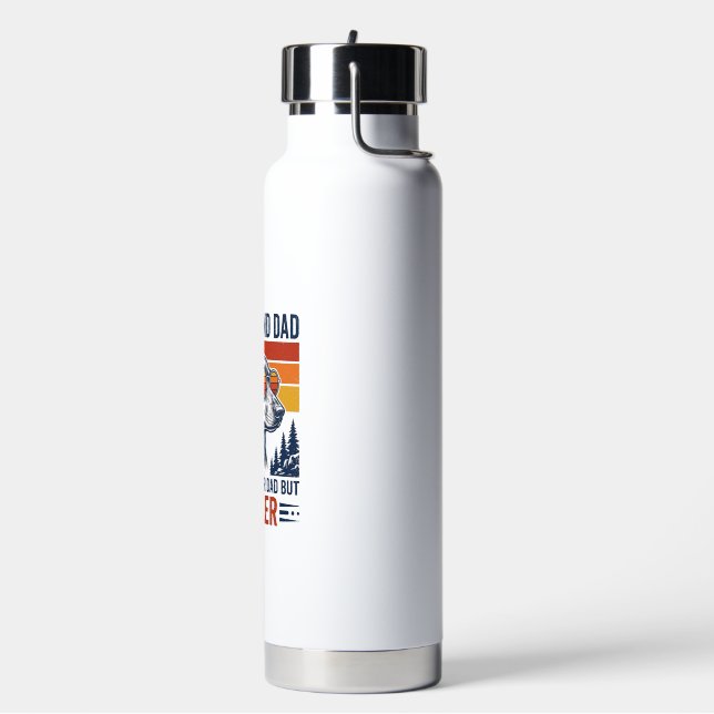 Dachshund Dad Like a Regular Dad But Cooler Shirt_ Water Bottle (Left)