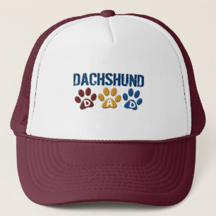 DACHSHUND Dad Paw Print 1 Trucker Hat
