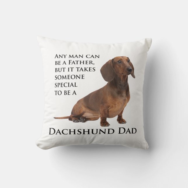 Dachshund Dad Pillow (Front)