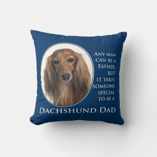 Dachshund Dad Pillow