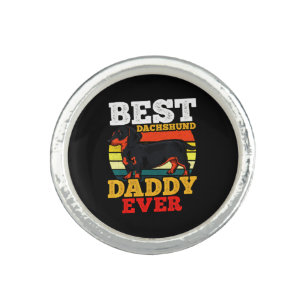 Dachshund Dad Retro Ring