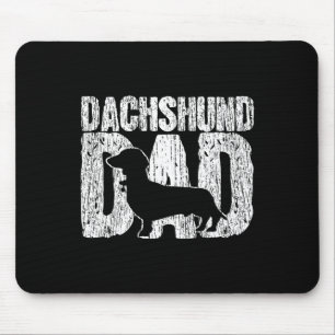 Dachshund Dad Wiener Father Fathers Day Vintage Gi Mouse Pad
