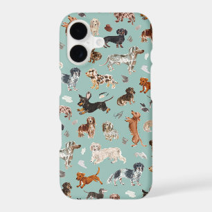 DACHSHUND DALLIANCE Watercolor Dog Print  iPhone 17 Case
