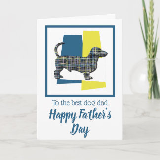 Dachshund / Daxie Dog TriColour Father’s Day Card