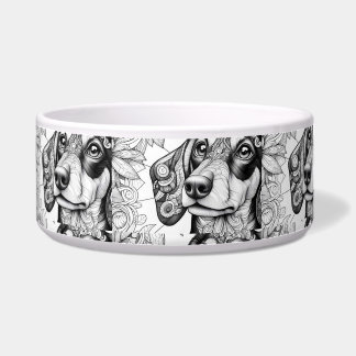 Dachshund design-Ceramic Pet Bowl