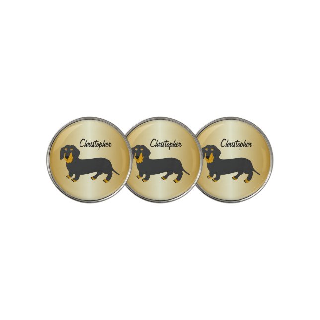 Dachshund Design Golf Ball Marker (3 Up)