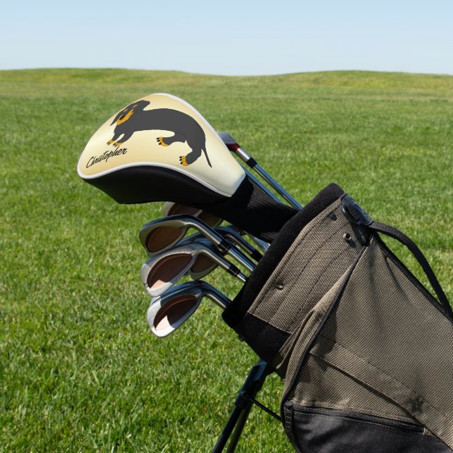 Dachshund Design Golf Head Cover (In Situ)