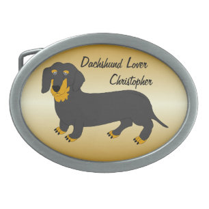 Dachshund Design Personalised Belt Buckle