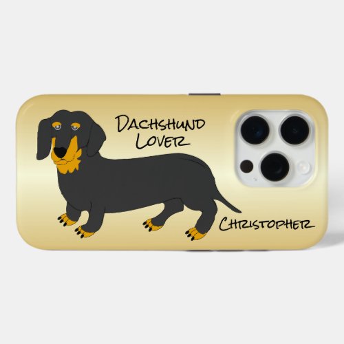 Dachshund Design Personalised iPhone 15 Pro Case