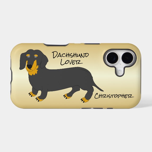 Dachshund Design Personalised Case-Mate iPhone Case (Back (Horizontal))