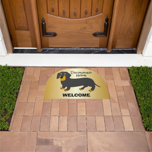 Dachshund Design Personalised Doormat