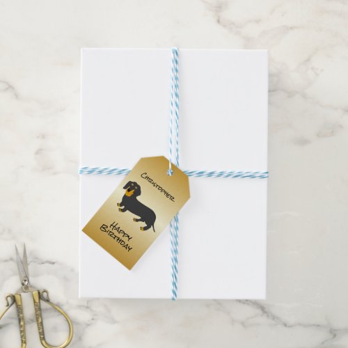 Dachshund Design Personalised Gift Tags