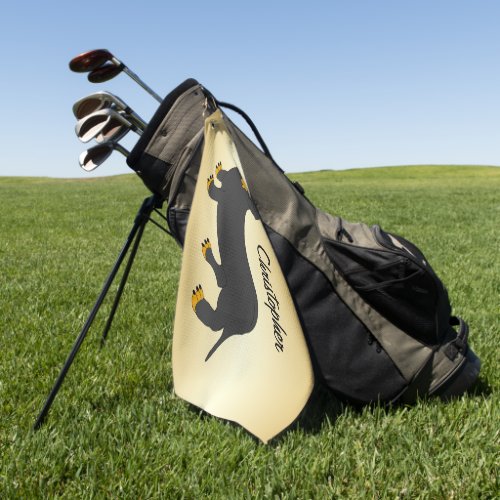 Dachshund Design Personalised Golf Towel