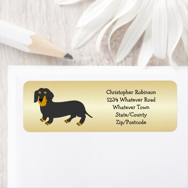 Dachshund Design Personalised Label (Insitu)