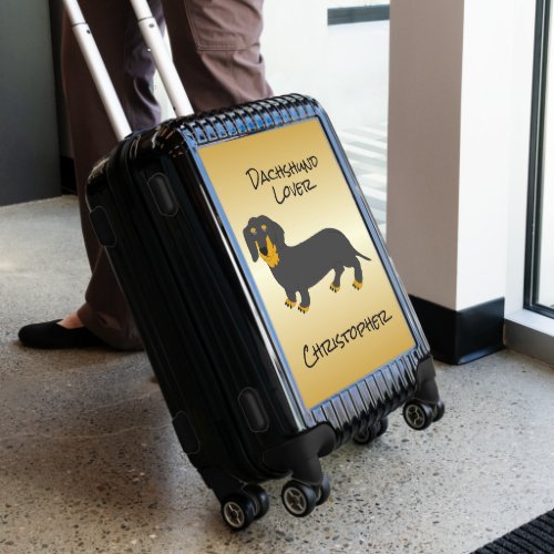 Dachshund Design Personalised Luggage