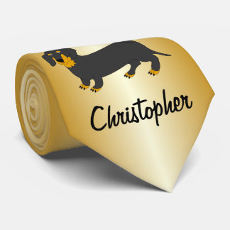 Dachshund Design Personalised Neck Tie
