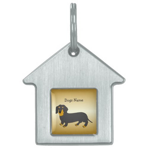 Dachshund Design Personalised Pet ID Tag