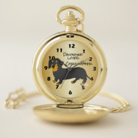 Dachshund Design Personalised Pocket Watch