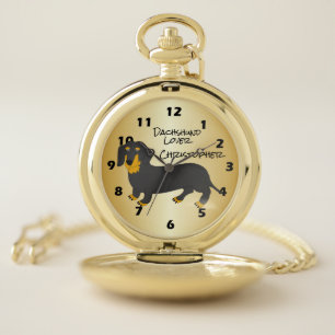 Dachshund Design Personalised Pocket Watch
