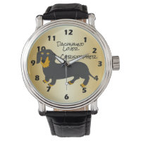 Dachshund Design Personalised Watch