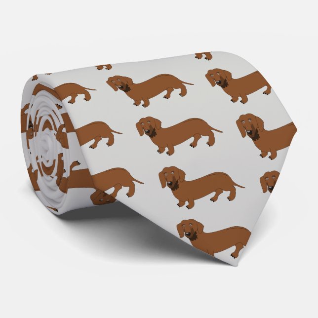 Dachshund Design Tie (Rolled)