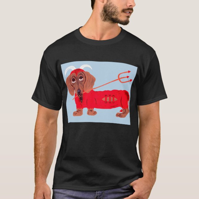 Dachshund Devil T-Shirt (Front)