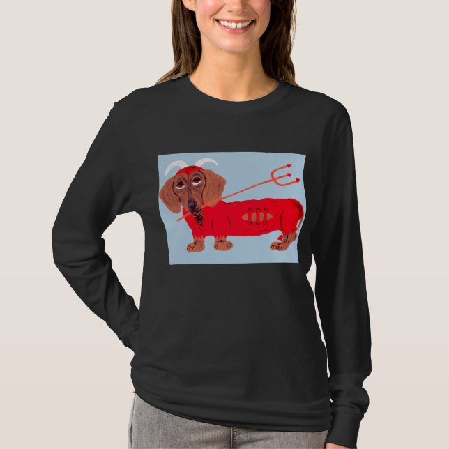 Dachshund Devil T-Shirt (Front)