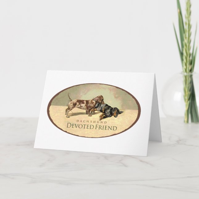 Dachshund..Devoted Friend Card (Front)
