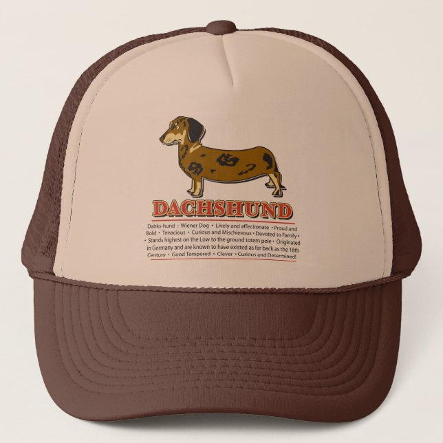 Dachshund Dictionary Trucker Hat (Front)