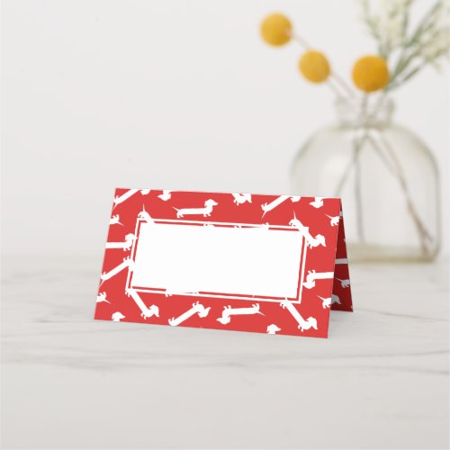 Dachshund Dinner Party Cute Table Seating Place Card