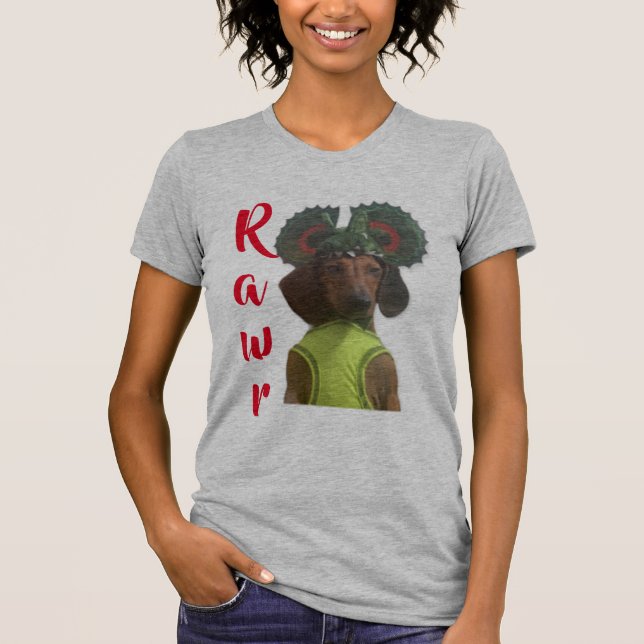 Dachshund Dinosaur T-Shirt (Front)