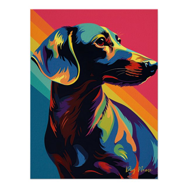 Dachshund Dog 001 - Bruno Pokopen Poster (Front)