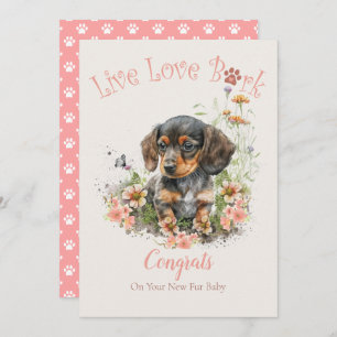 Dachshund Dog Adoption, Gotcha Day Card