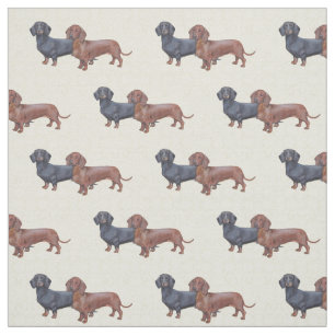 Dachshund Dog Art Fabric