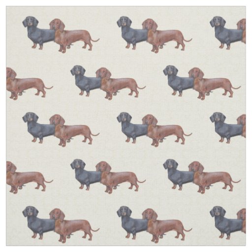 Dachshund Dog Art Fabric