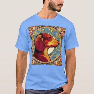Dachshund Dog Art Nouveau Style T-Shirt