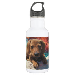 Dachshund - Dog Art - Painting - Pet Portrait Stainless Steel Water Bottle
