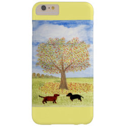 Dachshund Dog Autumn Walk Barely There iPhone 6 Plus Case