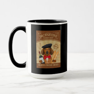 Dachshund Dog Bakery Shop Funny French Dachshund Mug