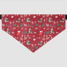 Dachshund Dog Bandana Christmas Cute Kawaii