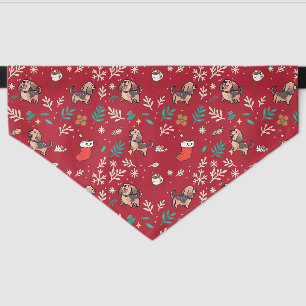Dachshund Dog Bandana Christmas Cute Kawaii Pet Bandana Collar