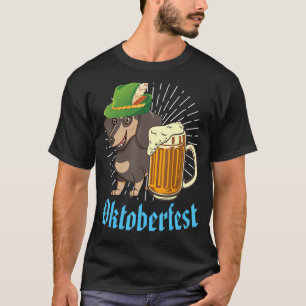 Dachshund Dog Bavarian Lederhosen Drinking Beer Oc T-Shirt