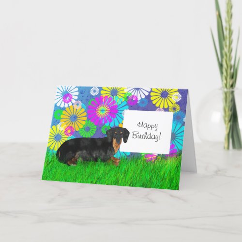 Dachshund Dog Birthday Day Card
