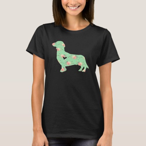 Dachshund Dog Boho Woodland Chic Doxie For Women T-Shirt